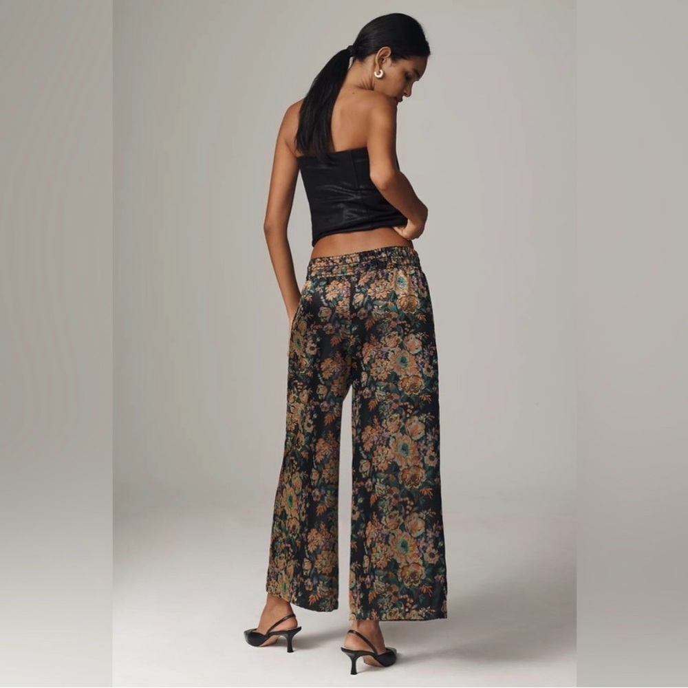 Anthropologie The Somerset Pull-On Pants: Cropped Jacquard Edition NWOT X Small - Picture 3 of 6